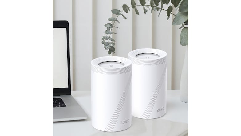 TP-Link Deco BE65 BE11000 Tri-Band Mesh Wi-Fi 7 System - 2 Pack (White)