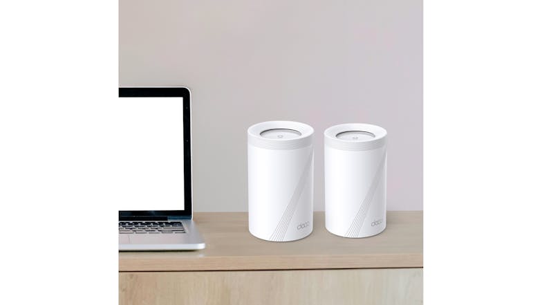 TP-Link Deco BE65 BE11000 Tri-Band Mesh Wi-Fi 7 System - 2 Pack (White)