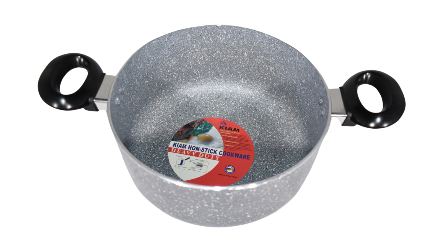 Kiam Heavy Duty Non-Stick Casserole Pot with Glass Lid 28cm