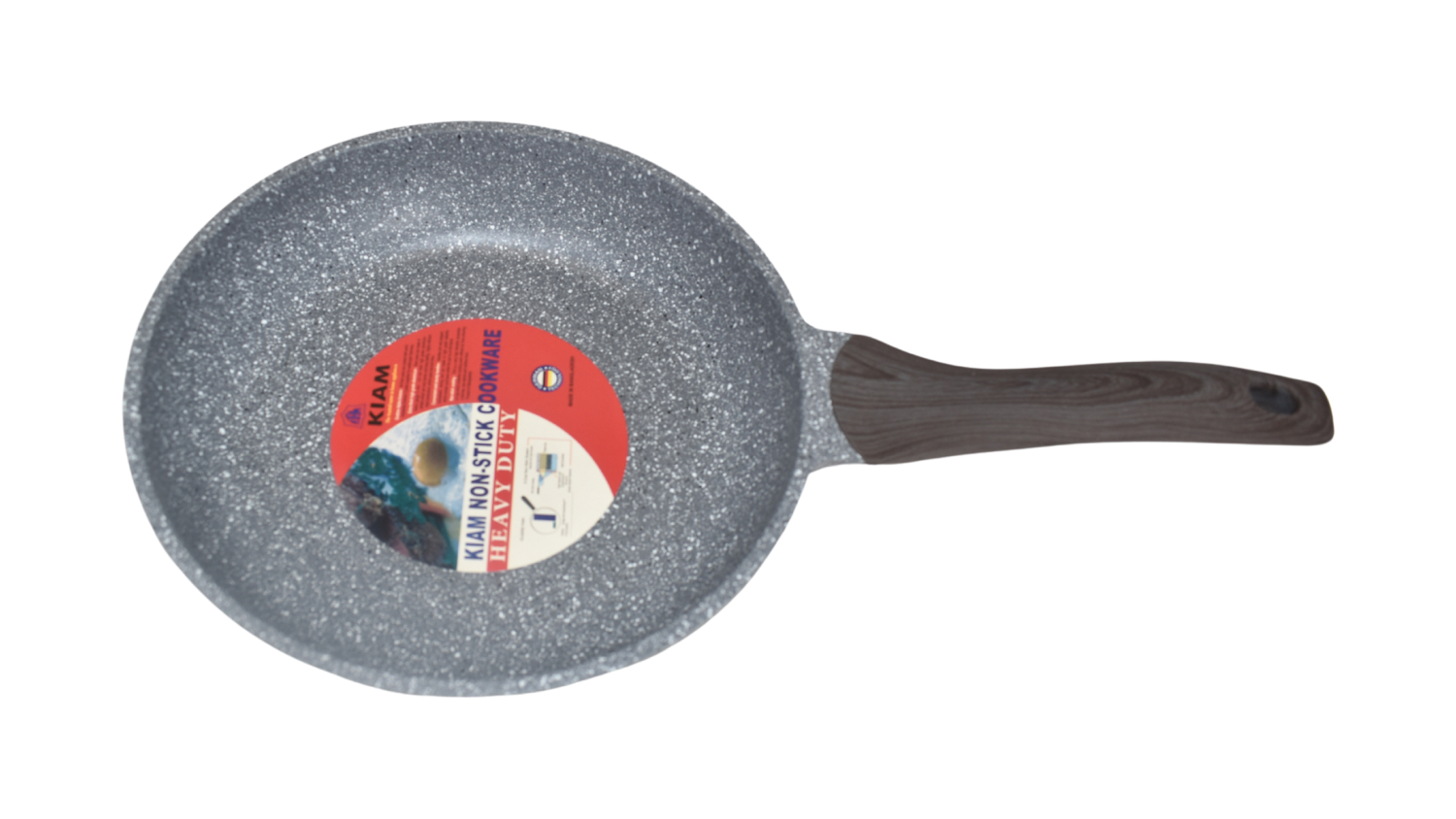 Kiam Heavy Duty Non-Stick Die-Cast Frypan with Glass Lid 24cm
