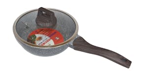 Kiam Heavy Duty Non-Stick Die-Cast High Wall Frypan with Glass Lid 24cm
