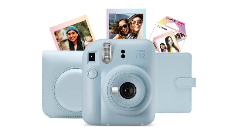 Instax Mini 12 Instant Film Camera - Pastel Blue (2024 Limited Edition Gift Pack)