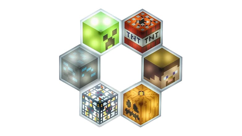 Paladone Modular Hexagon Light Panels 6pcs. - Minecraft