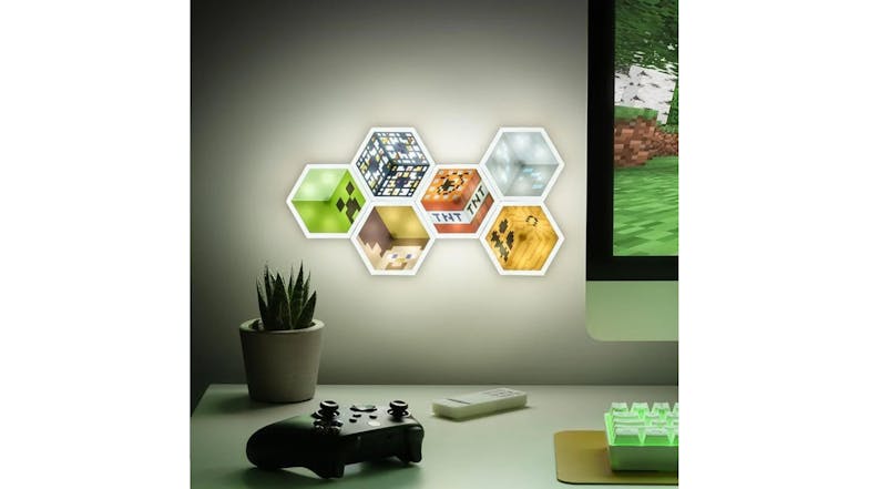 Paladone Modular Hexagon Light Panels 6pcs. - Minecraft