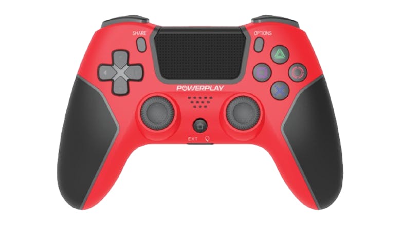 PowerPlay Wireless Playstation 4 Controller with AUX Plug - Red