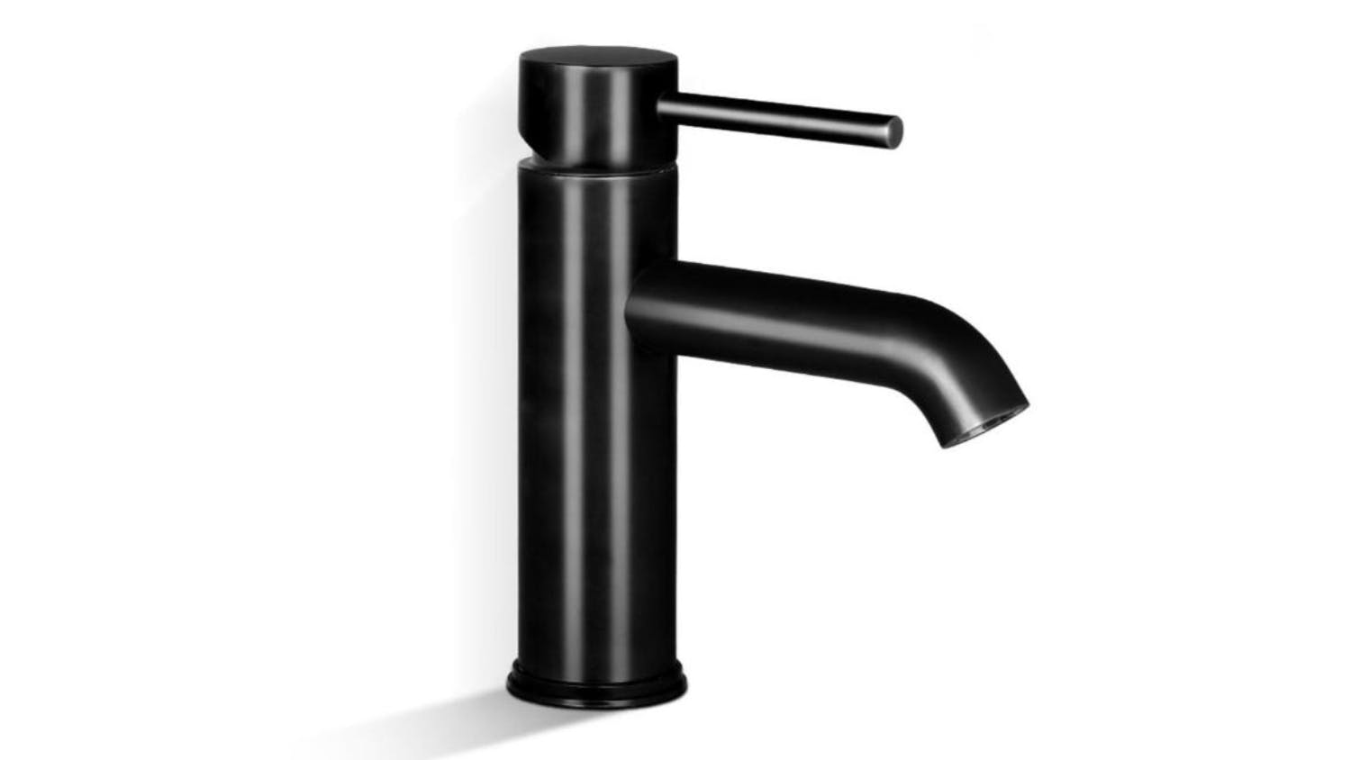 TSB Living Modern Mixer Tap with Engraved Hot & Cold Indicators - Black