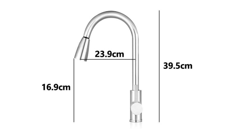TSB Living Extendable Mixer Tap with Spray Mode Settings - Chrome