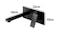 TSB Living Modern Wall-Mounted Low Profile Mixer Tap - Black