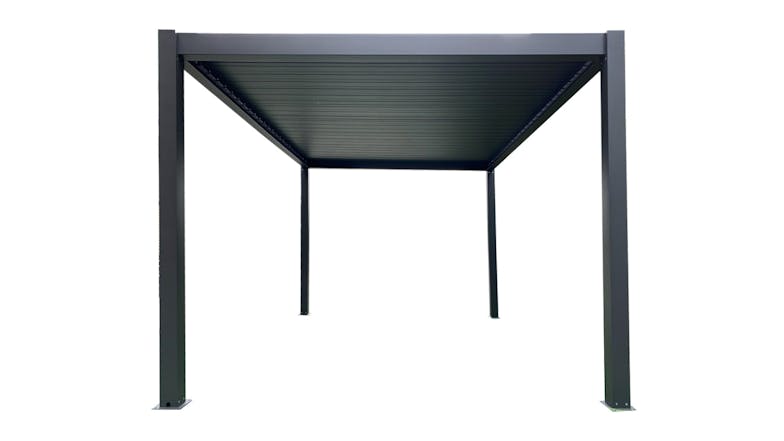 LOUVRE ROOF PERGOLA 3X4M GRY