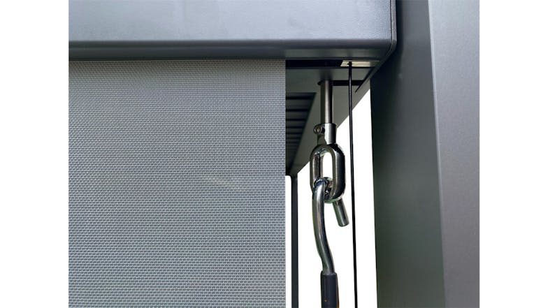 TSB Living Louvre Roof Pergola Blind 3 x 3m - Grey/Grey