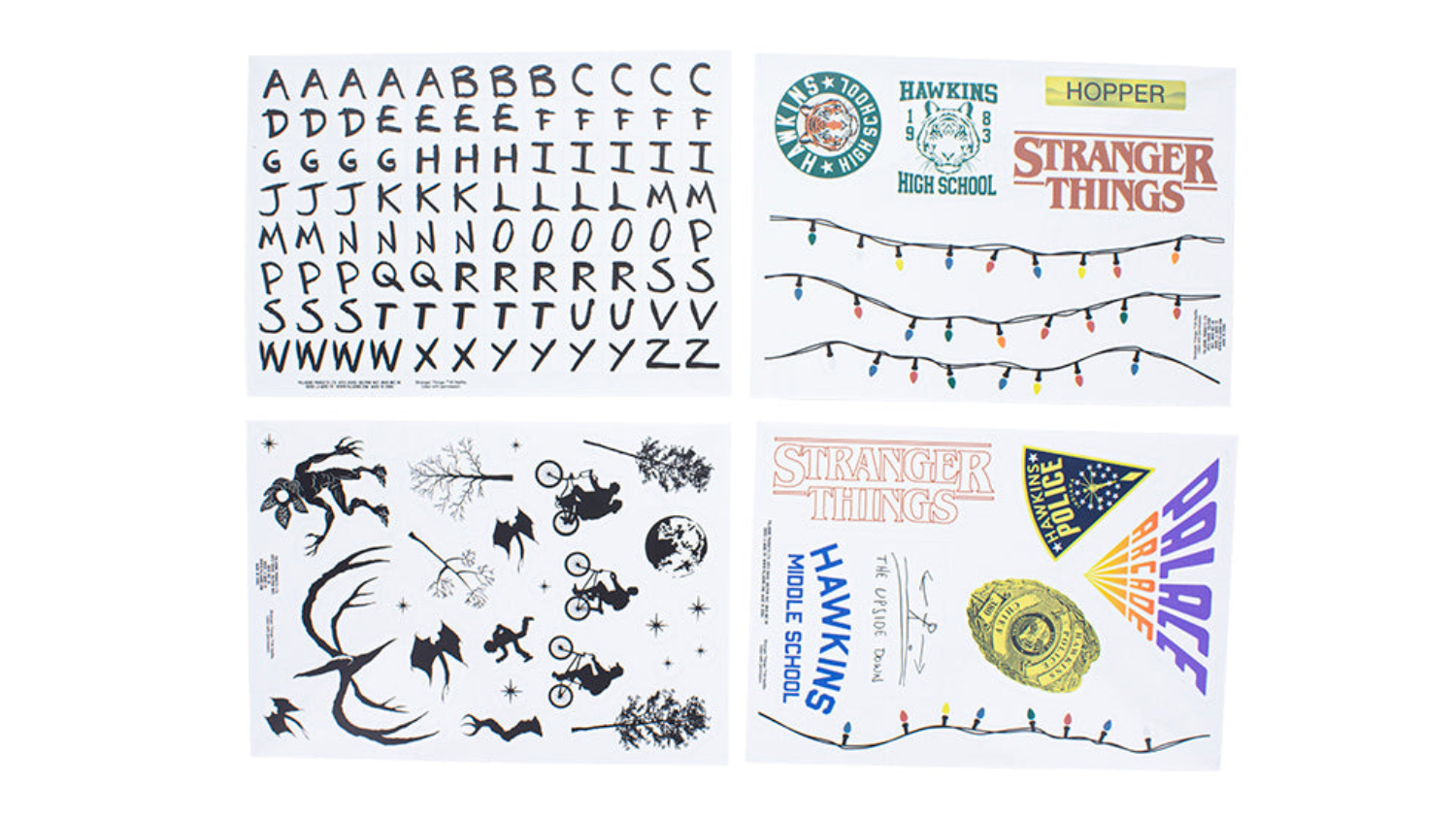 Paladone Themed Reusable Gadget Decal Pack 4pcs. - Stranger Things