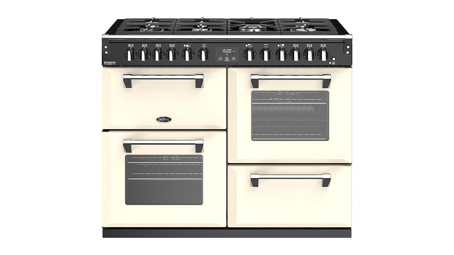 Belling 110cm Dual Fuel Freestanding Oven with Gas Cooktop Cream