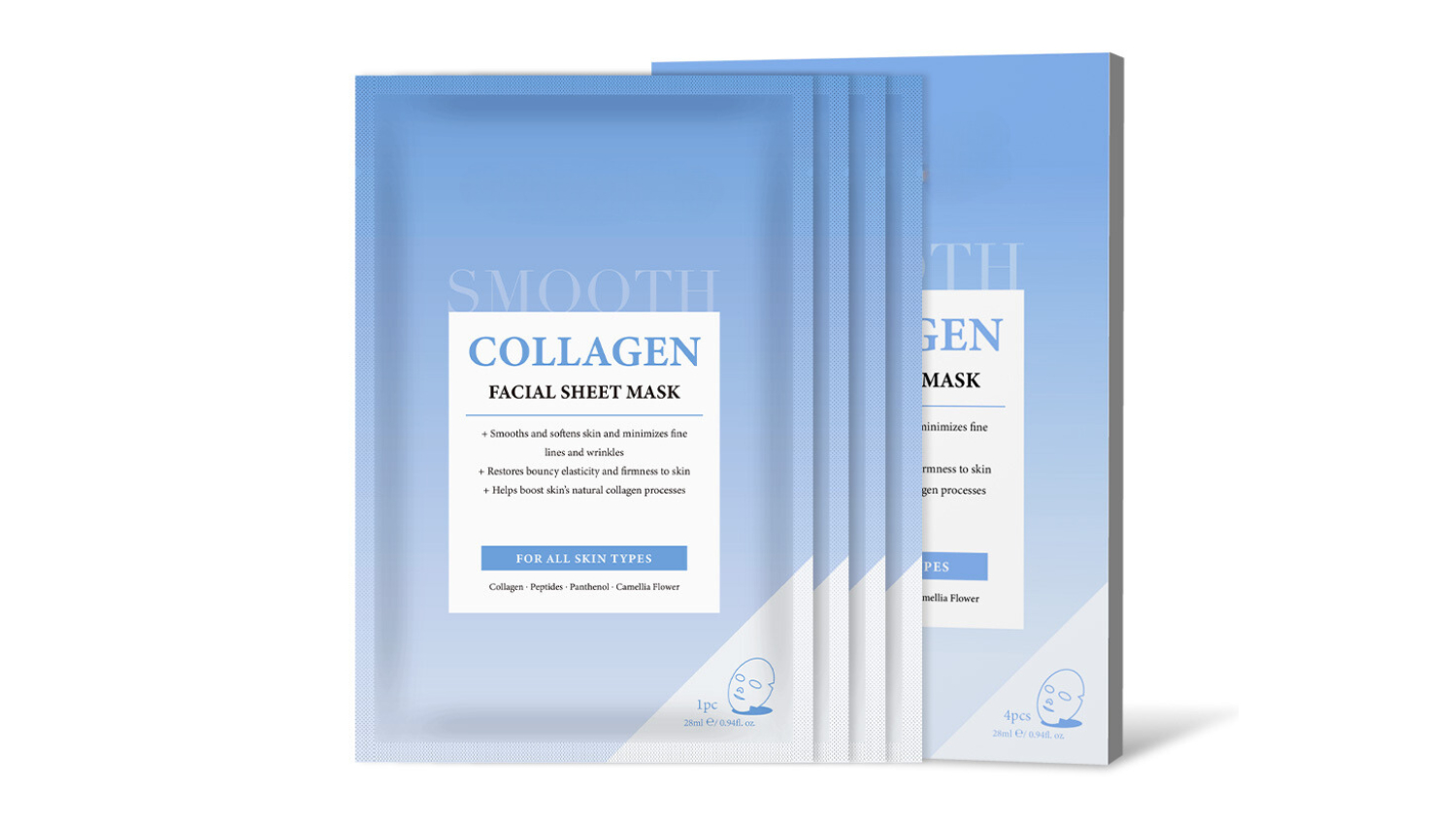 Dr. Pen 4D Collagen Firming Face Mask 4pcs.
