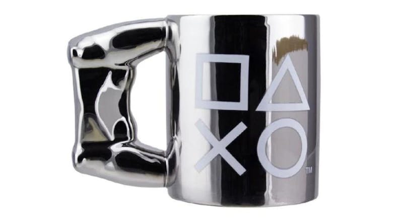 Paladone Novelty Shaped Mug - Playstation 4/Silver