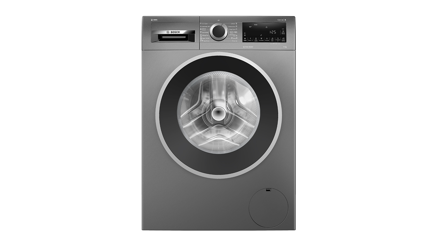 Bosch 9kg Front Loading Washing Machine with 13 Programs - Graphite Grey (WGG244FRAU)