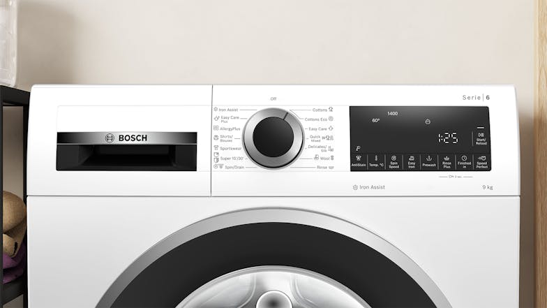 Bosch 9kg 13 Program Front Loading Washing Machine - White (Series 6/WGG244Z9AU)