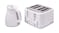 Westinghouse 1.7L Kettle & 4 Slice Toaster Pack - White Silver (WHKTPK14W)