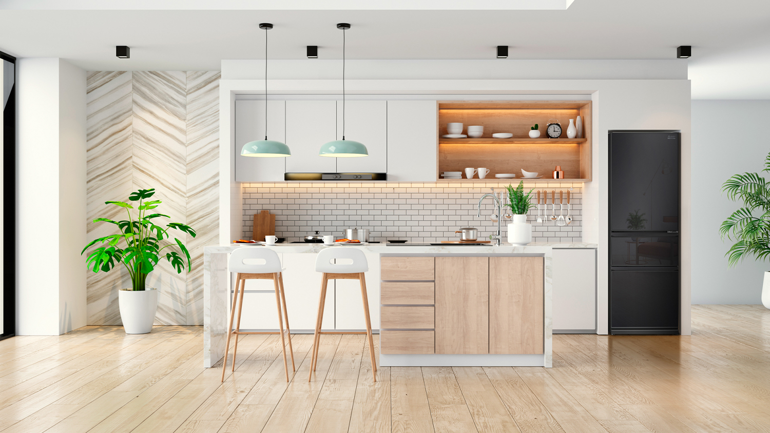 Mitsubishi Electric 328L Multi-Drawer Fridge Freezer with Ice Maker - Black Glass (Classic CX Glass/MR-CGX328ER-GBK-A)