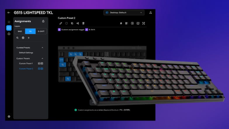 Logitech G515 LIGHTSPEED Wireless Mechanical Gaming Keyboard - Black (TKL, Tactile)