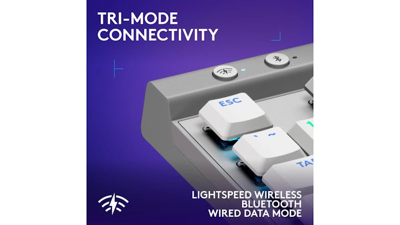 Logitech G515 LIGHTSPEED Wireless Mechanical Gaming Keyboard - White (TKL, Tactile)
