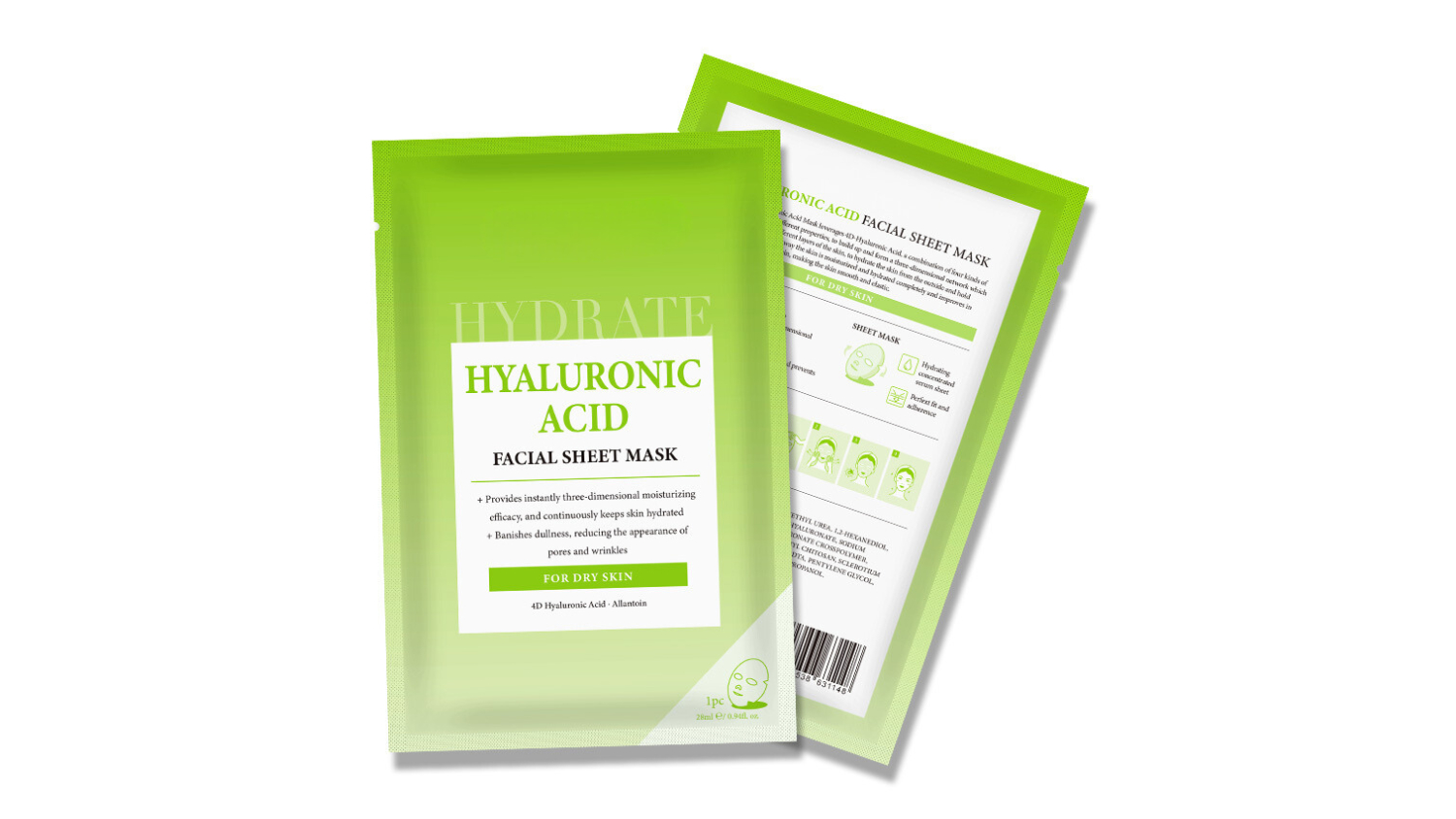 Dr. Pen 4D Hyaluronic Acid Moisturizing Face Mask 4pcs.