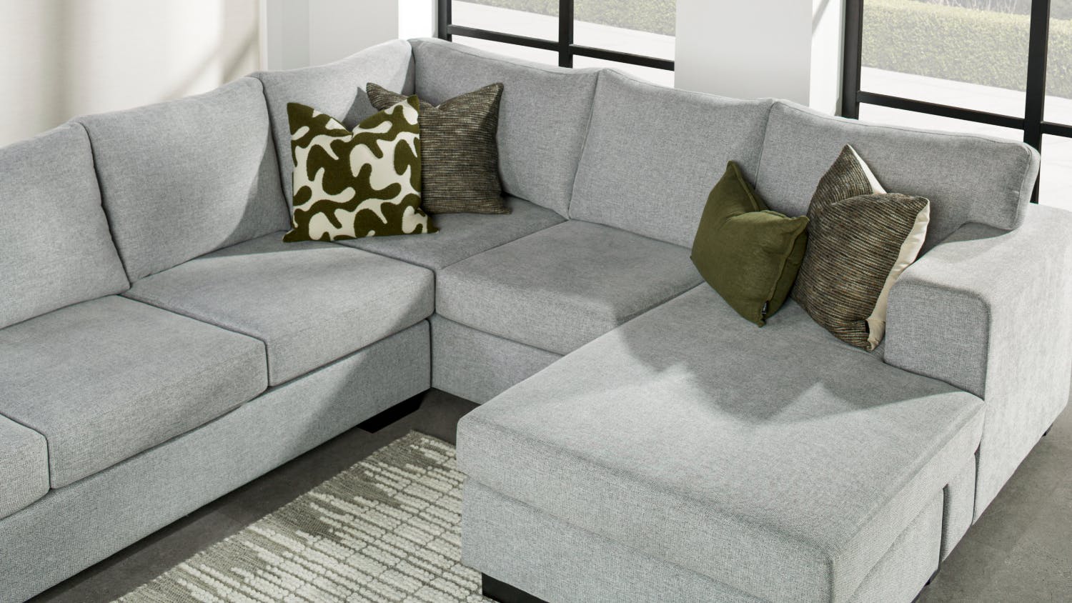 Hamilton 5 Seater Fabric Corner Sofa with Chaise