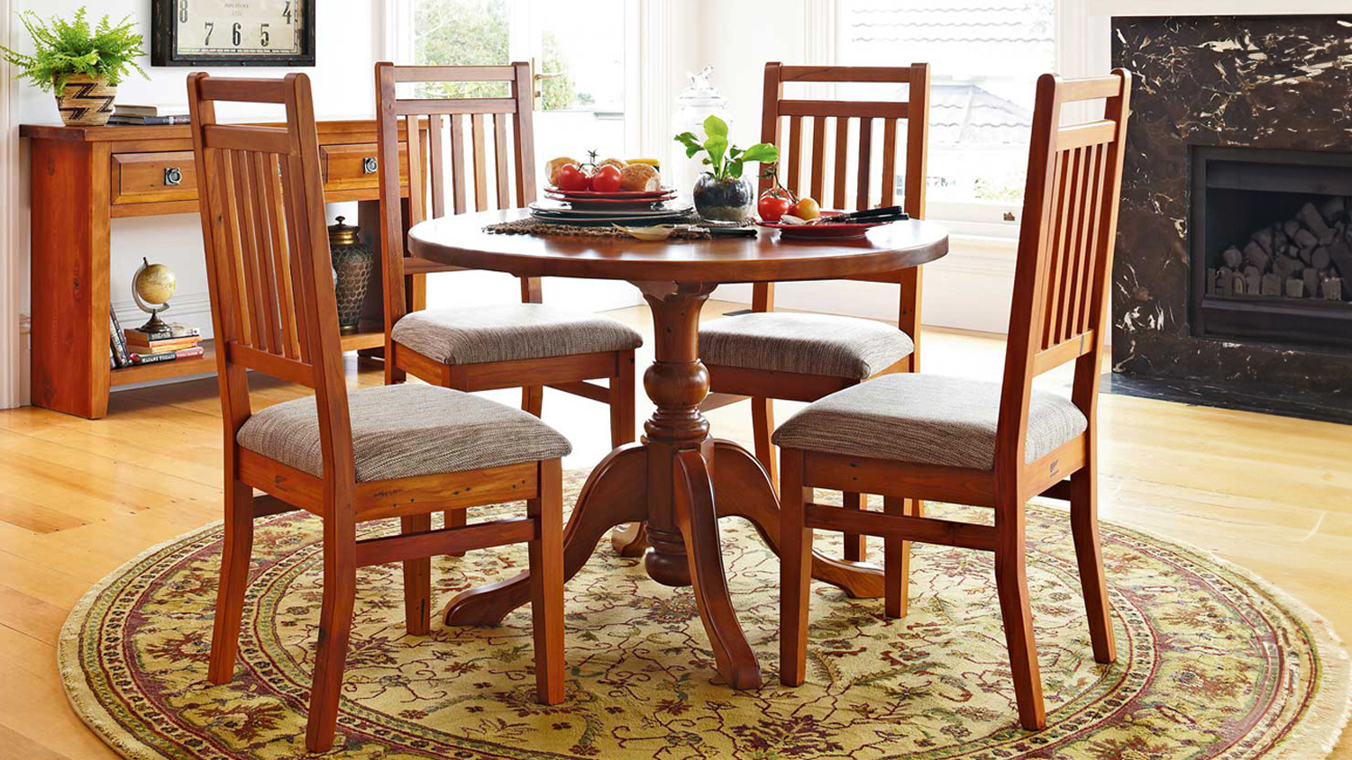 Clutha 5 Piece Round Dining Suite