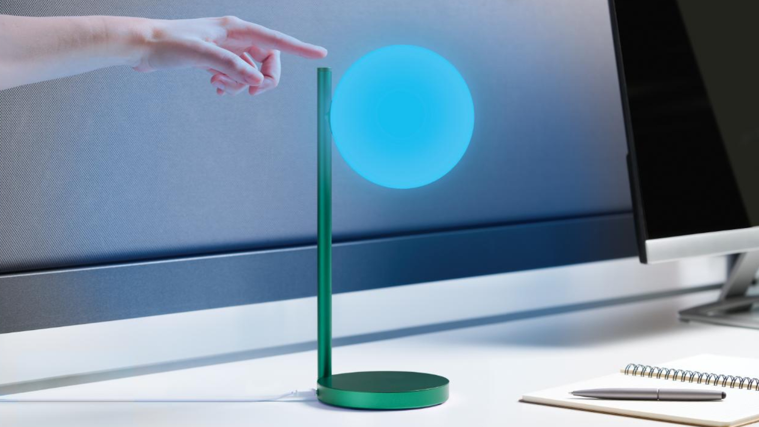 Lexon Bubble Desk Lamp with Wireless Charging - Dark Green