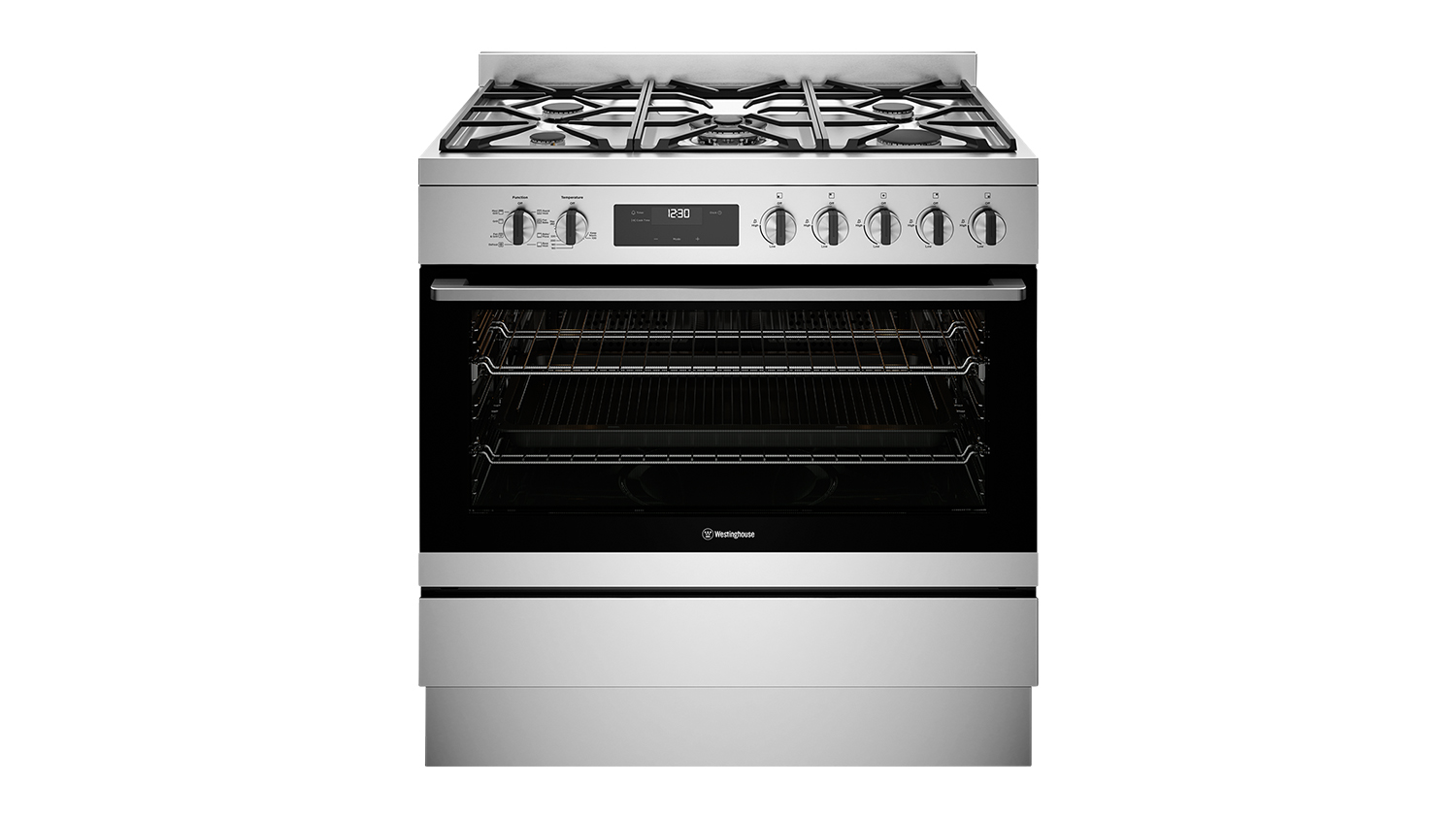Westinghouse 90cm Dual Fuel Freestanding Oven with Gas Cooktop
