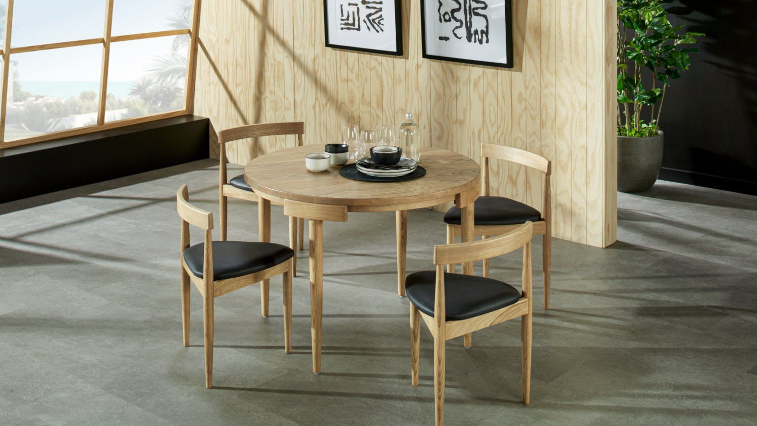 Kaizer 5 Piece Round Dining Suite