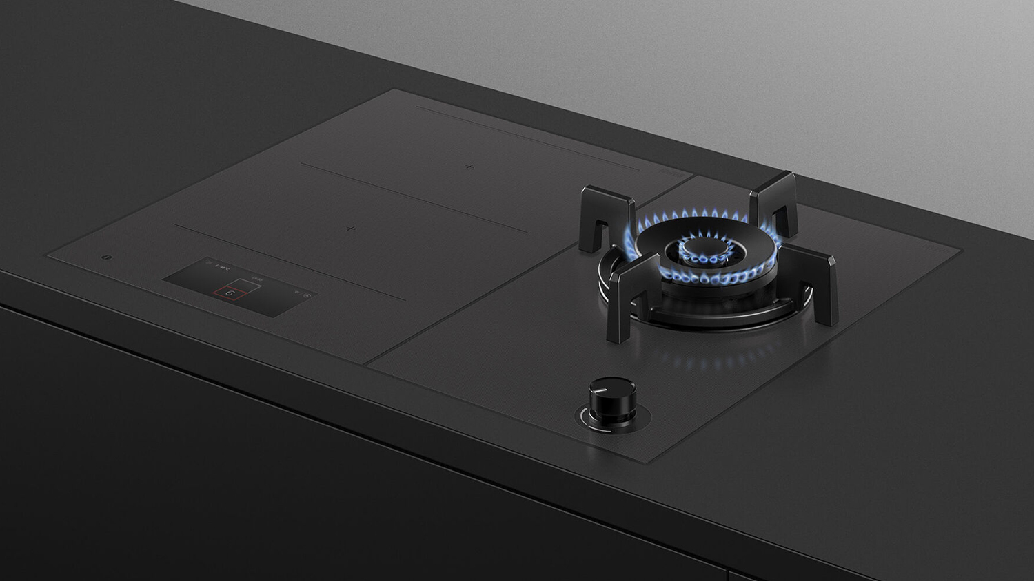 Fisher & Paykel 30cm 1 Burner Gas Cooktop - Black (Series 9/CG301DLPGB5)