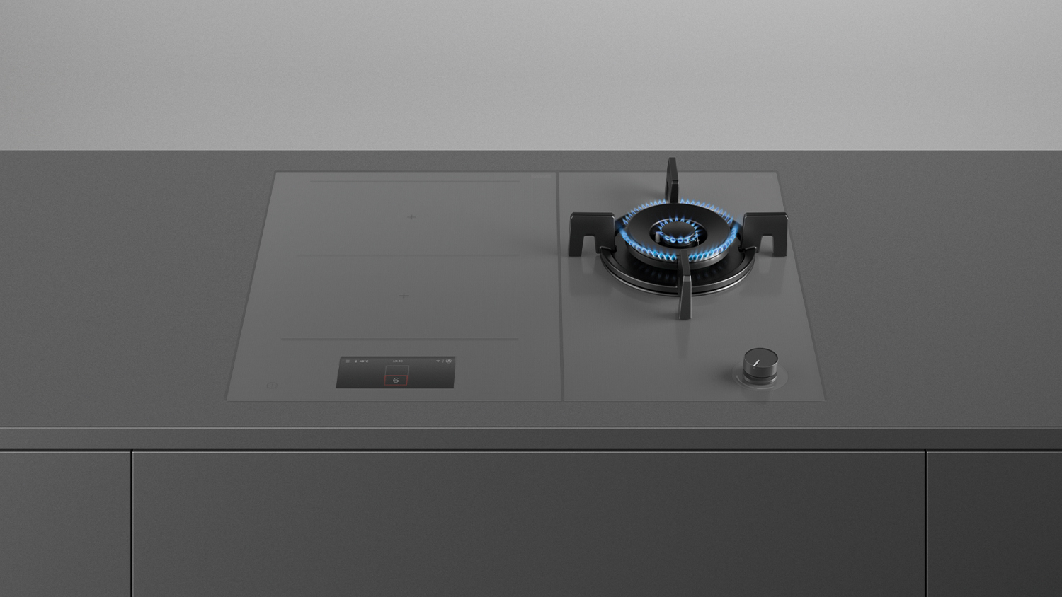 Fisher & Paykel 30cm 1 Burner Gas Cooktop - Grey (Series 9/CG301DLPGG5)