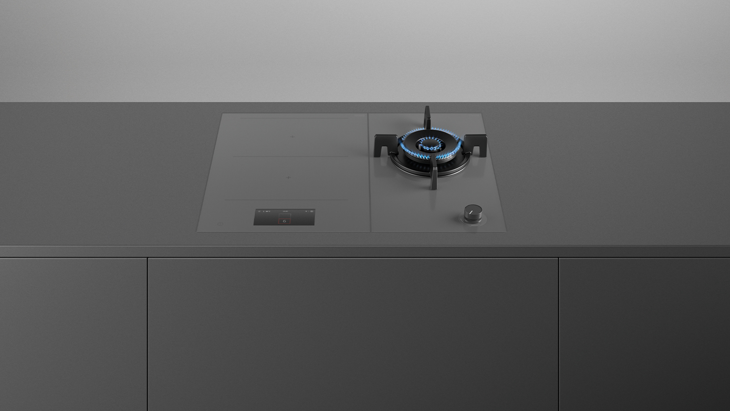 Fisher & Paykel 30cm 1 Burner Gas Cooktop - Grey (Series 9/CG301DNGGG5)