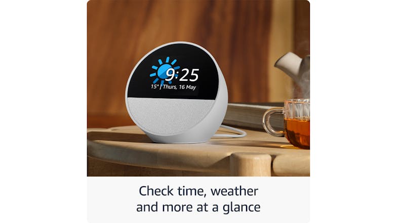 Amazon Echo Spot Smart Speaker with 2.8" Display - White