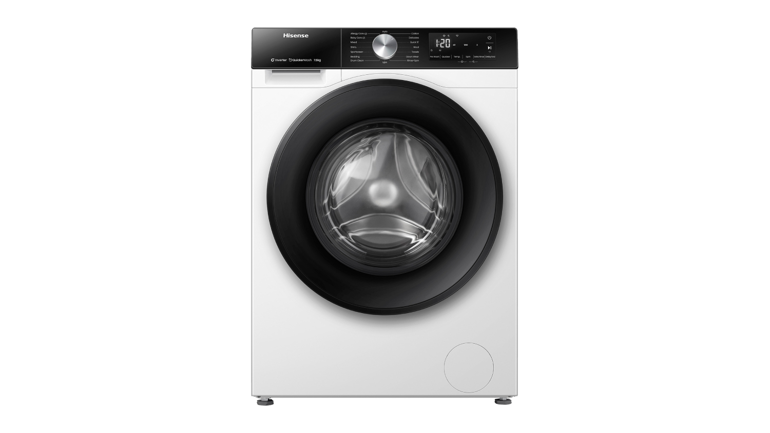 Hisense 7.5kg Front Loading Washing Machine with 16 Programs - White (Series 3/HWFS7514S)