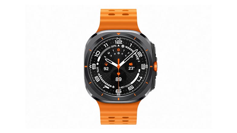 Samsung Galaxy Watch Ultra Smartwatch - Titanium Grey Case with Orange Band (47mm Case, GPS, Bluetooth)