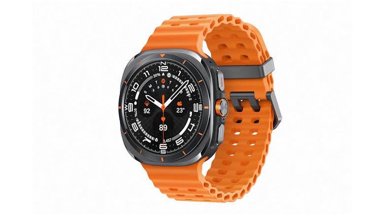 Samsung Galaxy Watch Ultra Smartwatch - Titanium Grey Case with Orange Band (47mm Case, GPS, Bluetooth)