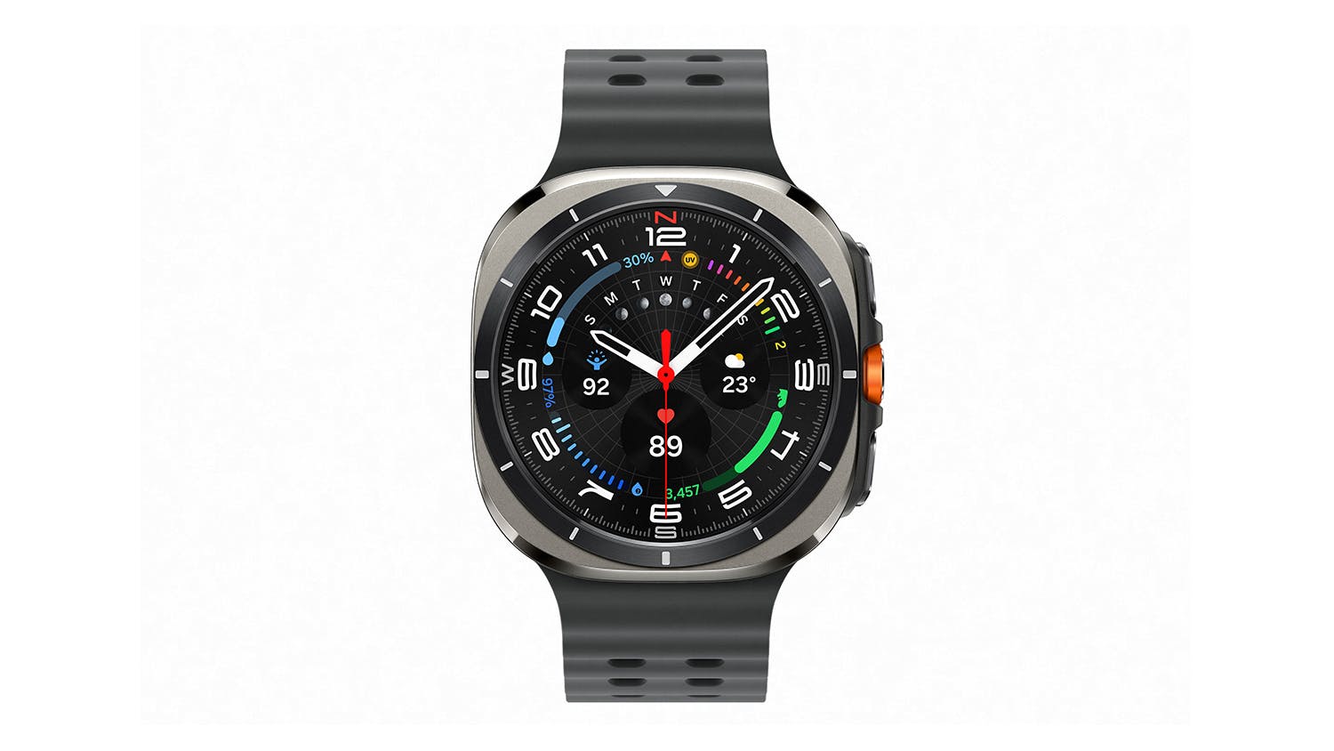Samsung Galaxy Watch Ultra Smartwatch - Titanium Silver Case with Black Band (47mm Case, GPS, Bluetooth)