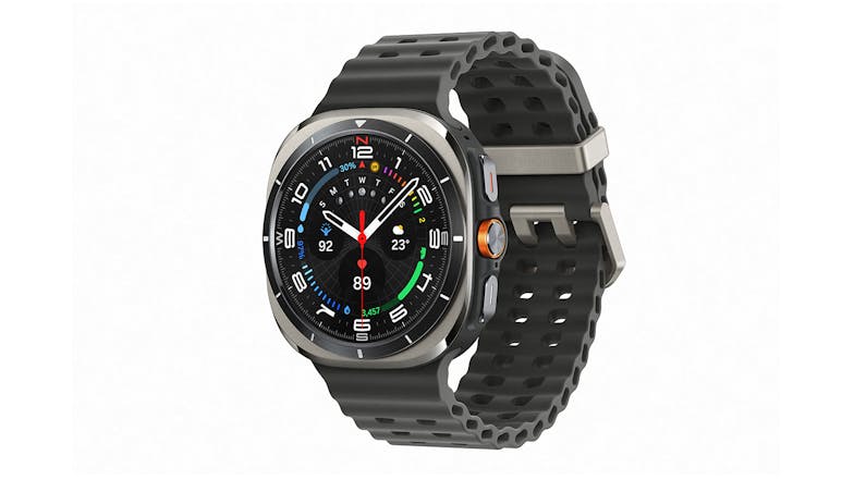 Samsung Galaxy Watch Ultra Smartwatch - Titanium Silver Case with Black Band (47mm Case, GPS, Bluetooth)