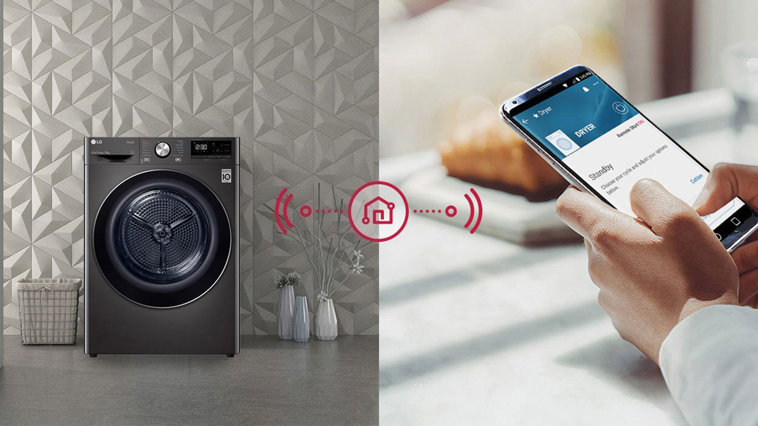 LG 9kg Heat Pump Condenser Dryer with 14 Programs - Black Steel (DVH9-09B)