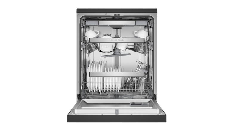 Fisher & Paykel 15 Place Setting 7 Program Freestanding Dishwasher - Black Stainless Steel (Series 7/DW60FC4B2)