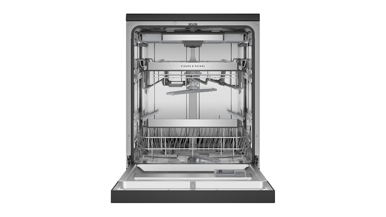 Fisher & Paykel 15 Place Setting 7 Program Freestanding Dishwasher - Black Stainless Steel (Series 7/DW60FC4B2)