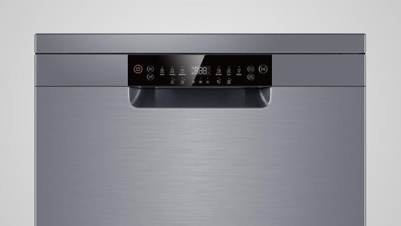Haier 15 Place Setting 6 Program Freestanding Dishwasher - Satina (HDW15F1S1)