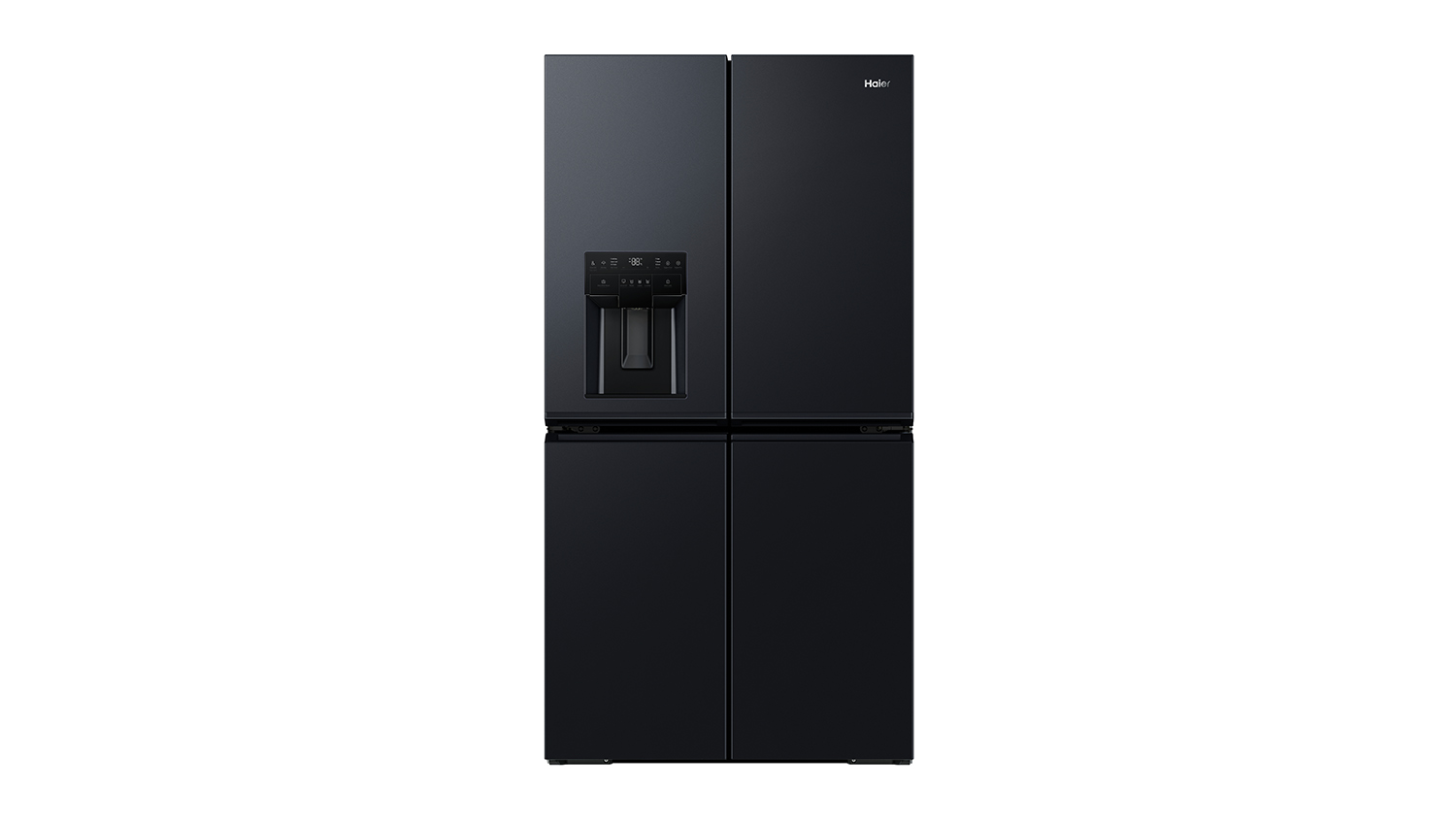 Haier 601L Quad Door Fridge Freezer with Ice & Water - Black (HRF680YZC)