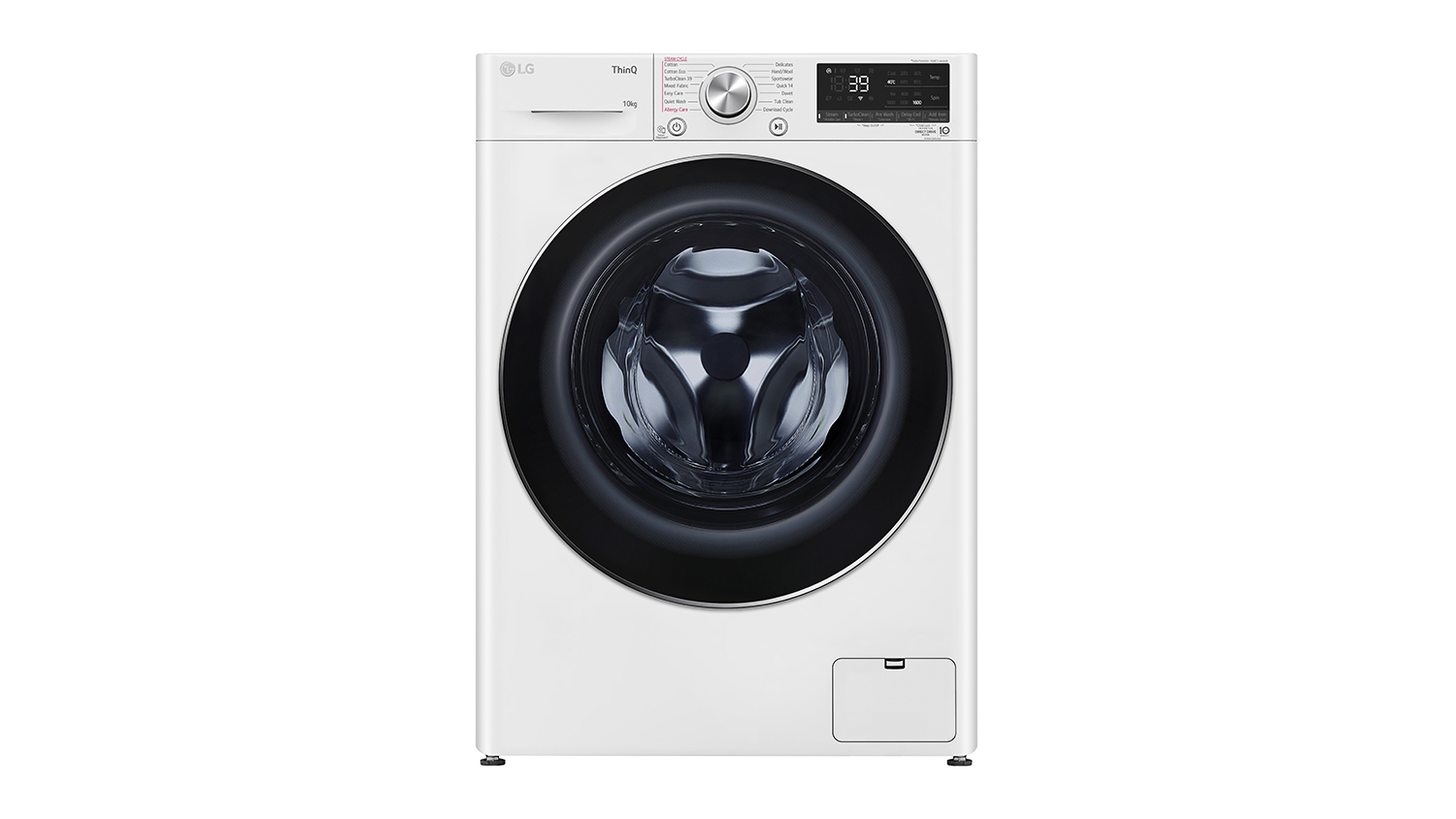 LG 10kg Smart Front Loading Washing Machine with 14 Programs - White (WV9-1610W)