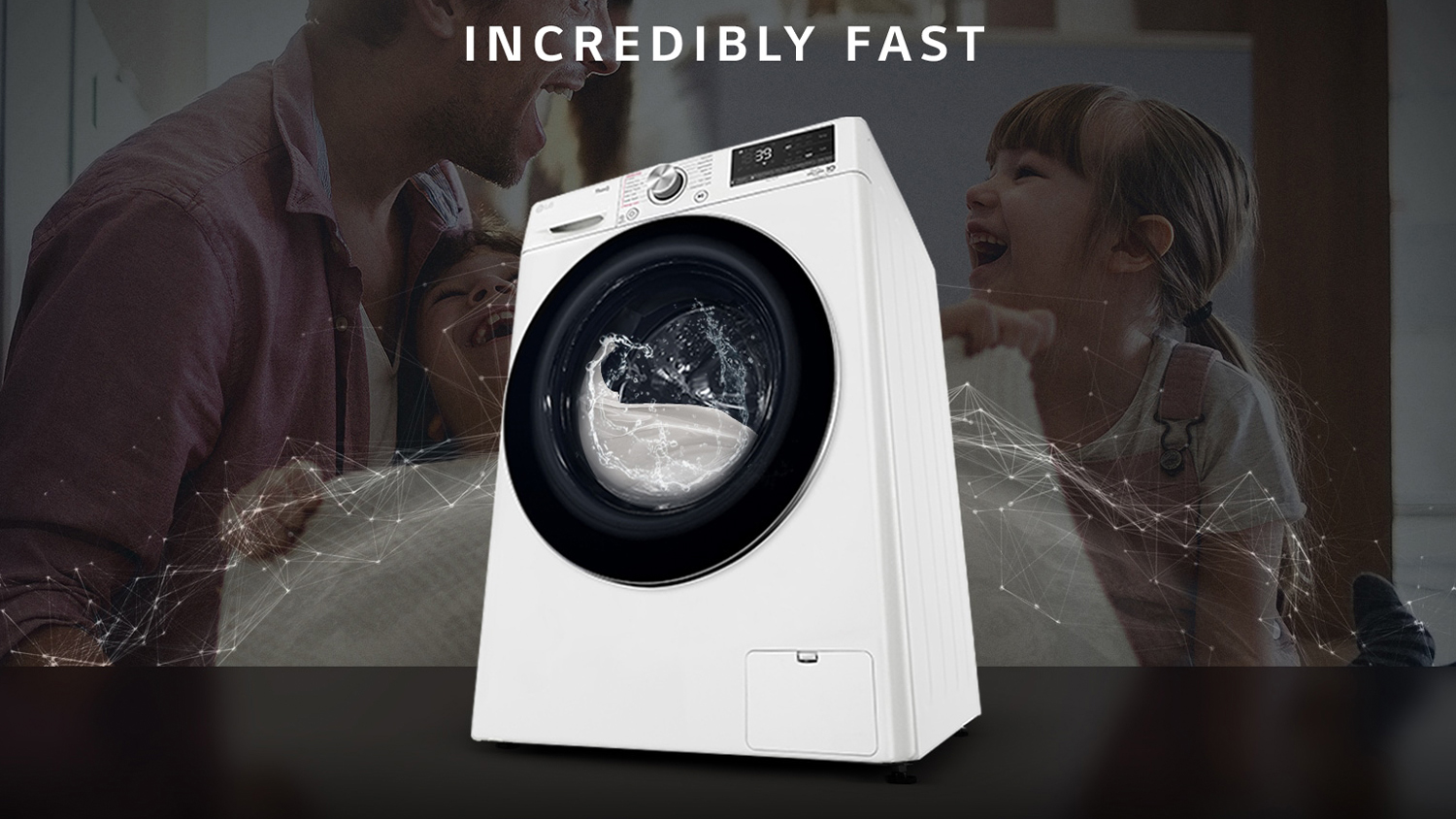 LG 10kg Smart Front Loading Washing Machine with 14 Programs - White (WV9-1610W)