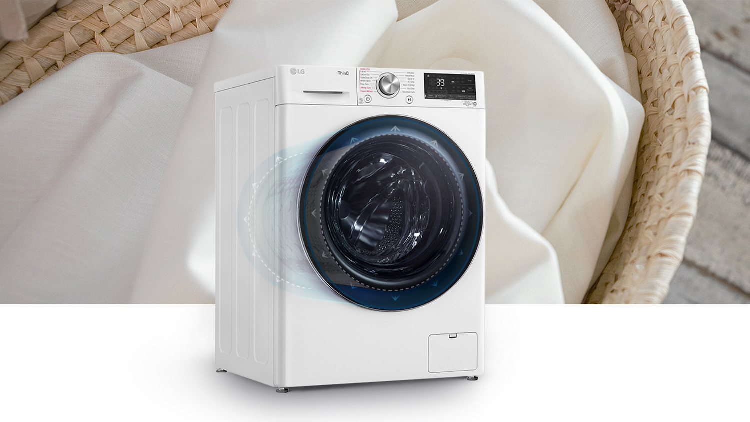 LG 10kg Front Loading Washing Machine & 6kg Condenser Dryer Combo - White (WVC5-1410W)