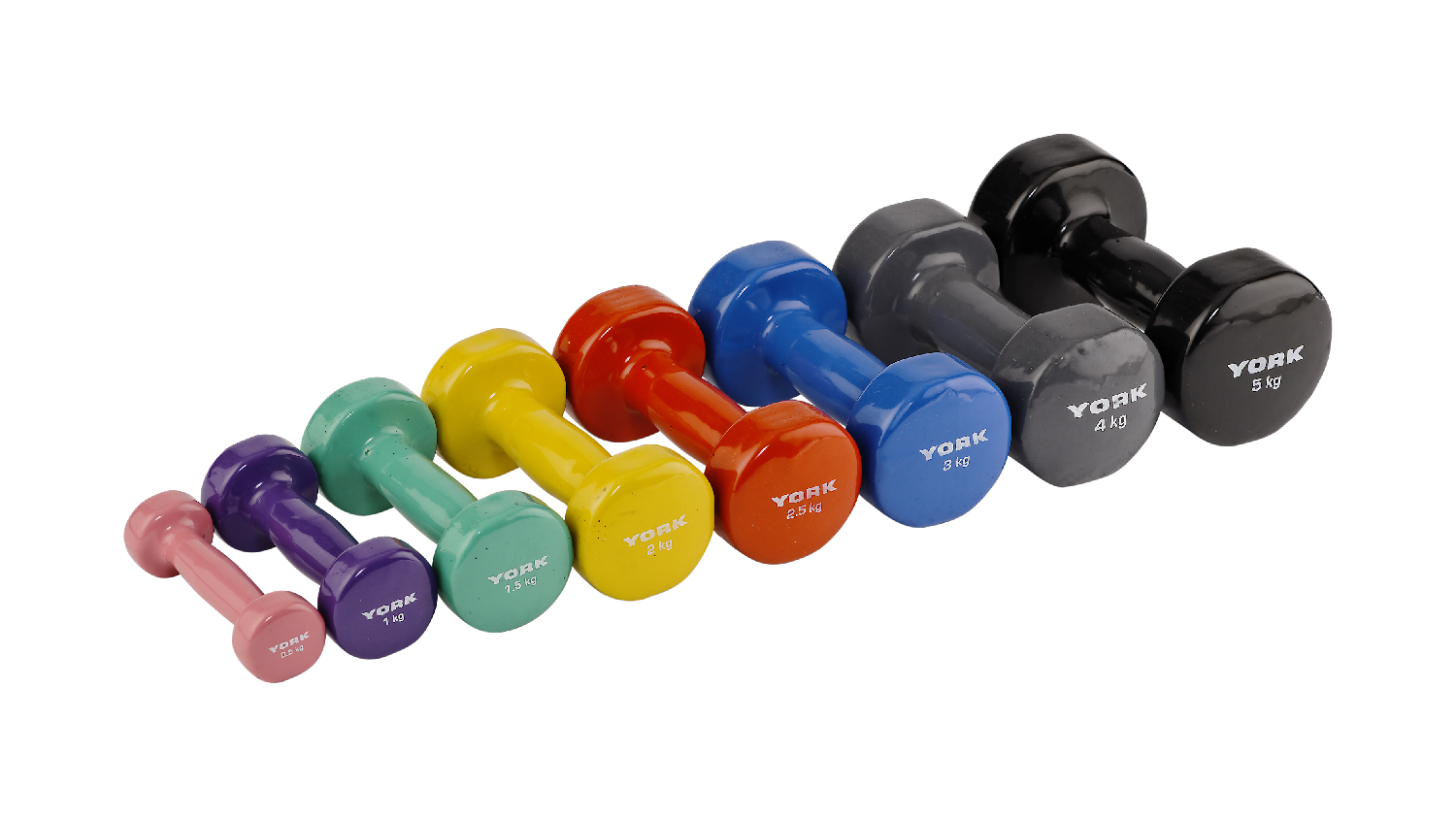 York Vinyl-Dipped Dumbbell 500g - Pink