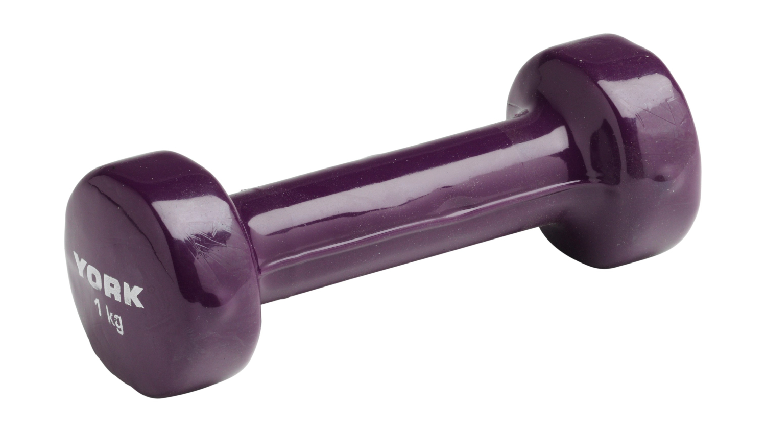 York Vinyl-Dipped Dumbbell 1kg - Purple