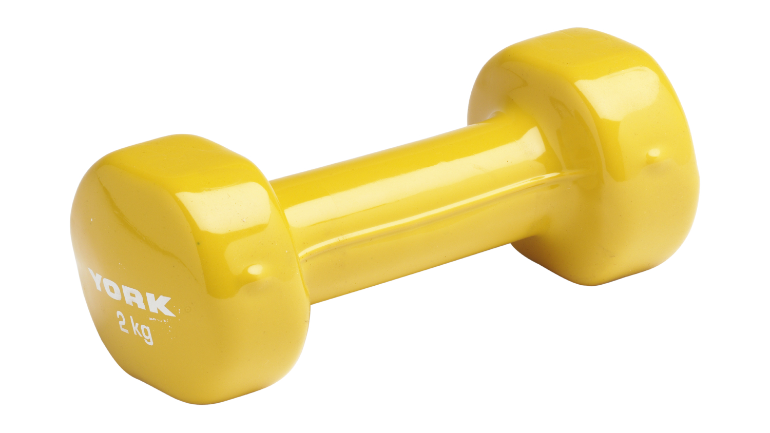 York Vinyl-Dipped Dumbbell 2kg - Yellow